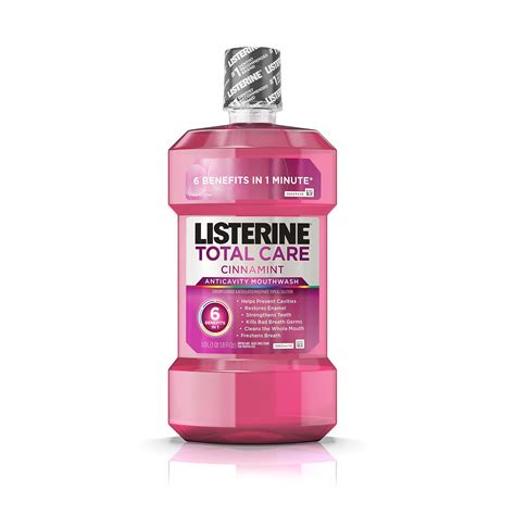 Listerine Total Care Anticavity Mouthwash, 6 Benefit Fluoride Mouthwash ...