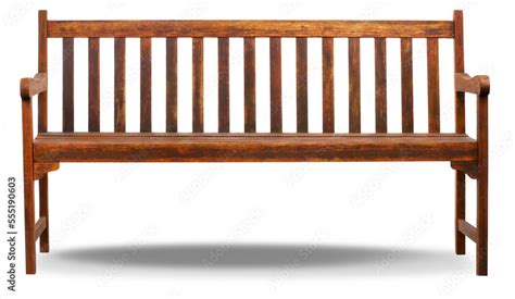 Brown wooden street bench to relaxing Stock Photo | Adobe Stock