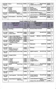 Bise Bahawalpur Revised Date Sheet 2023 11 Class Annual Exam