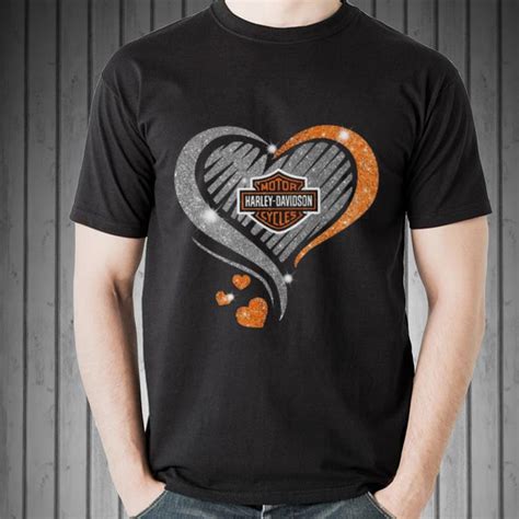 Awesome Heart Diamond Motor Harley Davidson Cycles shirt, hoodie ...