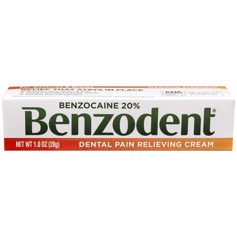 Benzodent Dental Pain Relieving Cream, Denture Tooth and Gum Pain, 1 oz - Walmart.com
