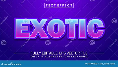 Exotic Font Text Effect Editable Stock Vector - Illustration of typo ...