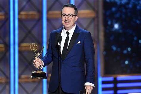 John Oliver accepts his award at the 69th Primetime Emmy Awards ...