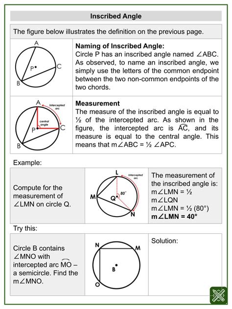 Inscribed Angle Examples