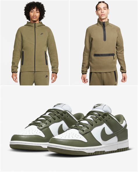 Nike Dunk Low Medium Olive Shirts Hats Clothing Outfits