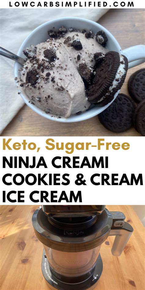 This Ninja Creami, keto cookies and cream ice cream is sweet, creamy ...