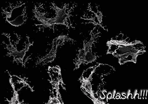 Splash water photoshop brushes set free download