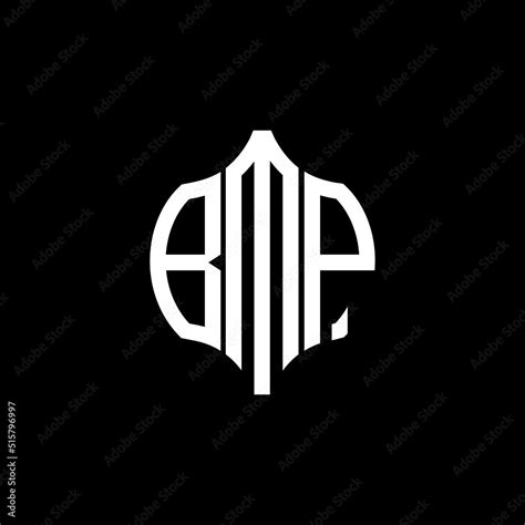 BMP letter logo. BMP best black background vector image. BMP Monogram ...