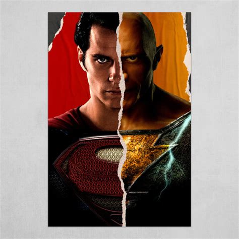 Black Adam vs Superman Normal Suit Poster by NikoBramza