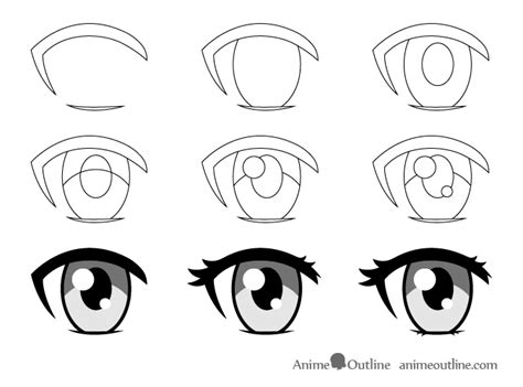 How to Draw Female Anime Eyes Tutorial - AnimeOutline