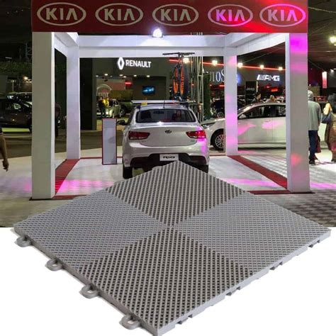 Perforated Interlocking Trade Show Floor & Display Tiles - ModuTile