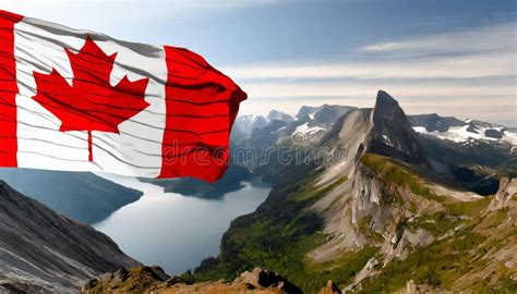 Waving Canada Flag stock illustration. Illustration of clear - 304426481