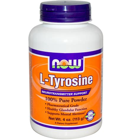 Now Foods, L-Tyrosine, 100 % Pure Powder, 113 g – Mega Vitamins