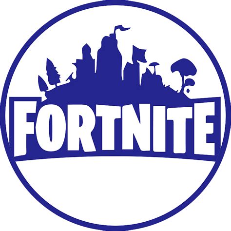 Fortnite blue logo round transparent PNG - StickPNG