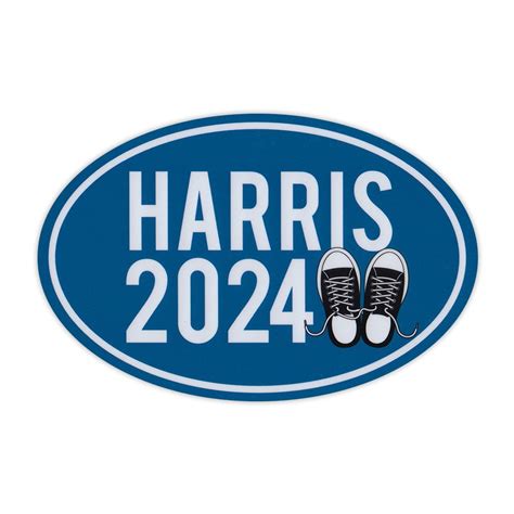 Oval Political Campaign Magnet, Kamala Harris 2024 United States President (Sneakers), 6" x 4 ...