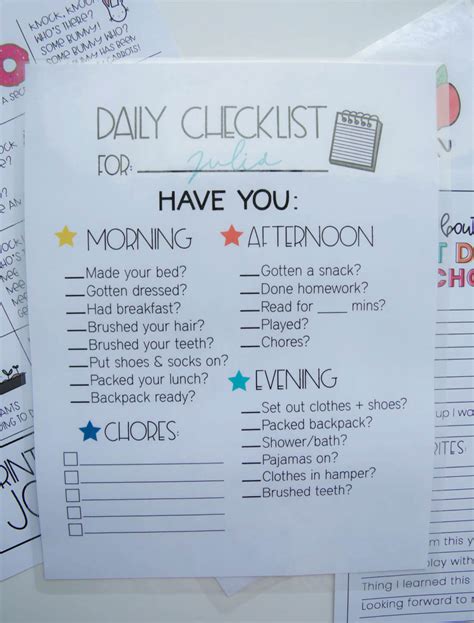 Kids Daily Checklist