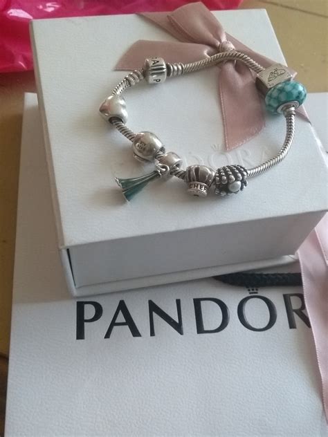 Pulsera Pandora Original Con 7 Charms Originales - $ 6,500.00 en Mercado Libre