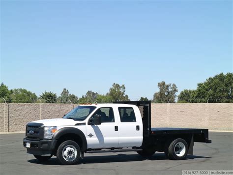 2014 Ford F550 Crew Cab 4x4 9' Flatbed Truck for Sale | TruckSite.com