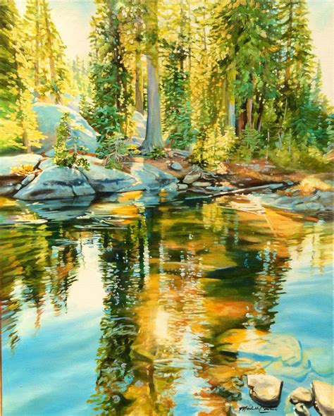 Five lakes. 60"x48" acrylic painting Www.michelletcourier.com ...