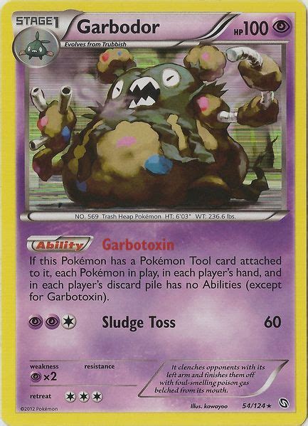 Garbodor Card | Pokemon card pictures, Pokemon cards, Pokemon