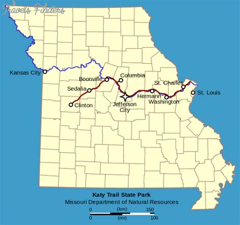 TRAIL OF TEARS STATE PARK MAP MISSOURI - TravelsFinders.Com