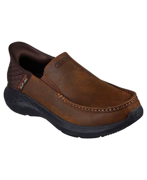 Skechers Men's Slip-Ins Relaxed Fit- Parson - Oswin Slip-On Wide Width Moc Toe Casual Sneakers ...