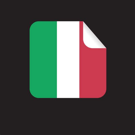 Italian flag square sticker | Free SVG