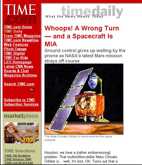 Nasa Mars Climate Orbiter Crash