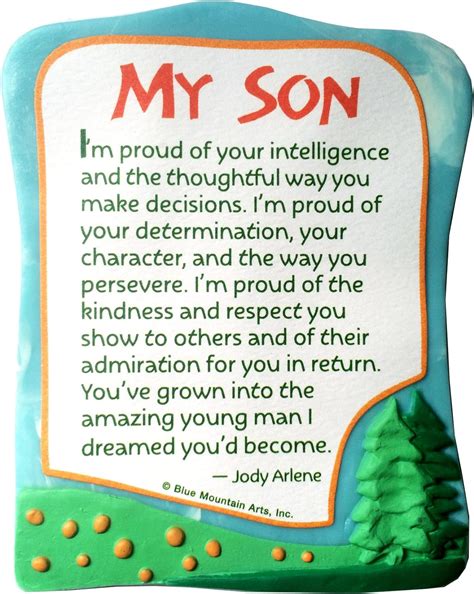 Amazon.com: Blue Mountain Arts Son Refrigerator Magnet—For a Son You Are Immensely Proud Of (My ...