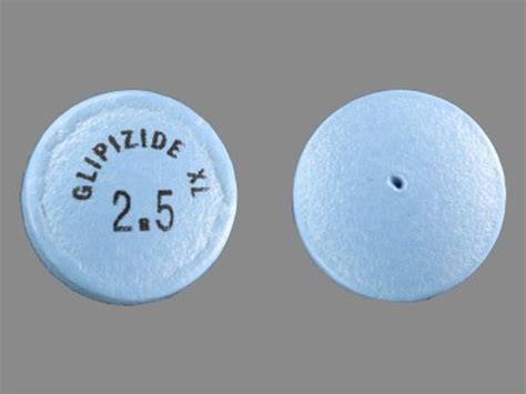 GLIPIZIDE XL 2.5 Pill Blue Round - Pill Identifier