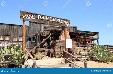 Mine Tour Entrance at Goldfield Ghost Town Editorial Image - Image of ...