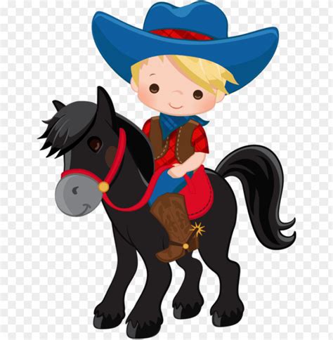 Kids Clipart Horse - Cowboy Clip Art PNG Transparent With Clear ...