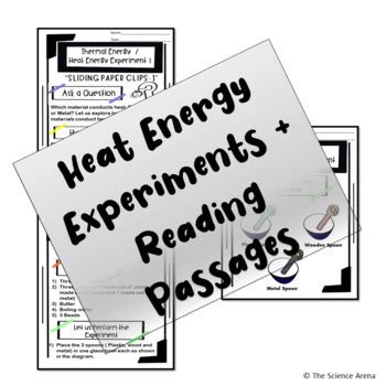 Heat Energy Experiments | Thermal Energy Investigations + Reading | 3 Formats