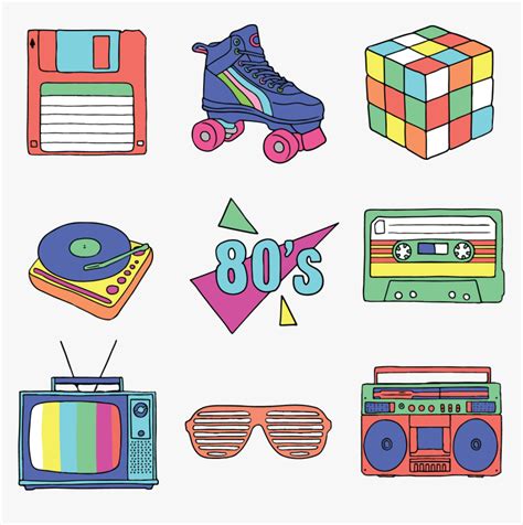 Clip Art Adobe Illustrator Clip Art - Retro 80s Clip Art, HD Png Download - kindpng