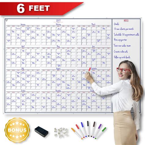 Dry Erase Yearly Calendar - Customize and Print