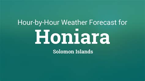 Hourly forecast for Honiara, Solomon Islands