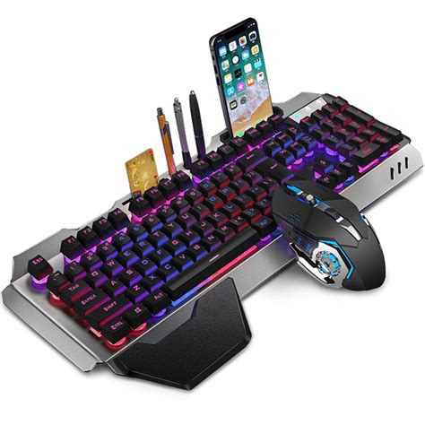 Wireless Keyboard And Mouse Set Rechargeable Keyboard And Gaming Mouse ...