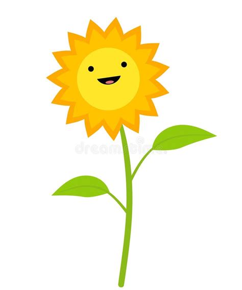 Smiling Sunflower Clip Art stock illustration. Illustration of sunflower - 10795411