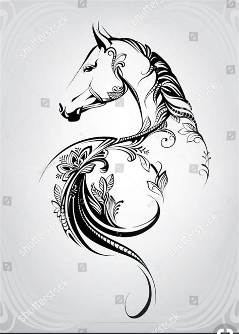 Pin by Sally's Art on Clip Art | Horse tattoo, Horse tattoo design ...