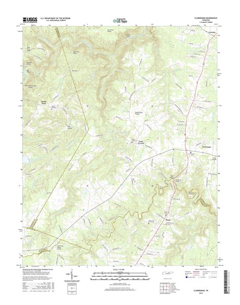 MyTopo Clarkrange, Tennessee USGS Quad Topo Map