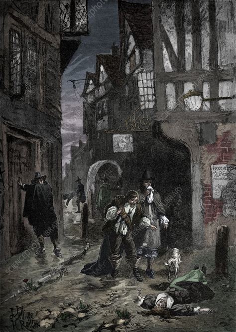 The Great Plague: scenes in the streets of London, 1665-1666 - Stock ...