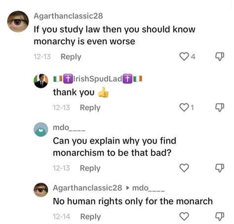 This goofy ahh comment chain I just saw on TikTok : r/monarchism