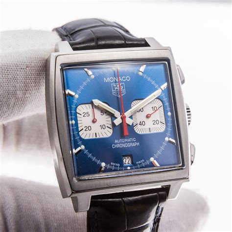 TAG Heuer Monaco Chronograph *Blue Dial* *Box and Papers* - DelrayWatch.com