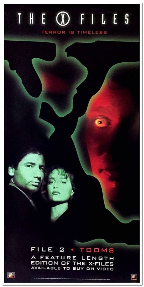 X-FILES File 2: Tooms 1996 Original UK DVD Poster David Duchovny ...