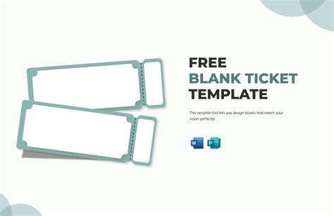 Ticket Template in Word - FREE Download | Template.net