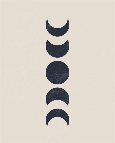 Set of 3 moon prints lunar phase astrology wall art sun poster crescent moon art print tarot art ...