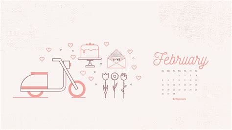 Freebie: February 2017 wallpaper calendar desktop background