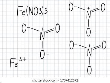 Iron Iii Nitrate Formula Handwritten Chemical Stock Illustration ...