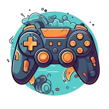 Game Controller Vector, Sticker Clipart Cartoon Game Controller, Gamer ...