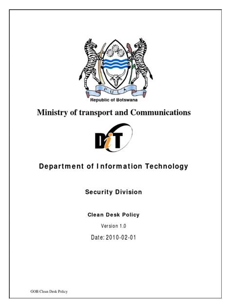 Clean Desk Policy | PDF | Computer Data Storage | Cybercrime